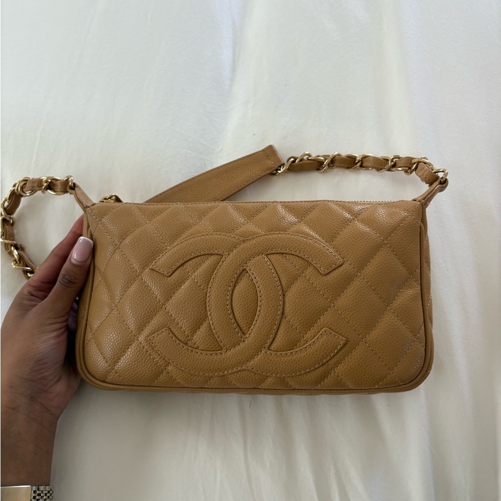Chanel Timeless CC Caviar Pochette Bag